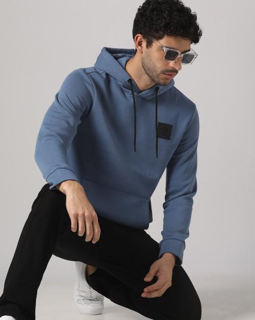 Hoodie with Brand Applique