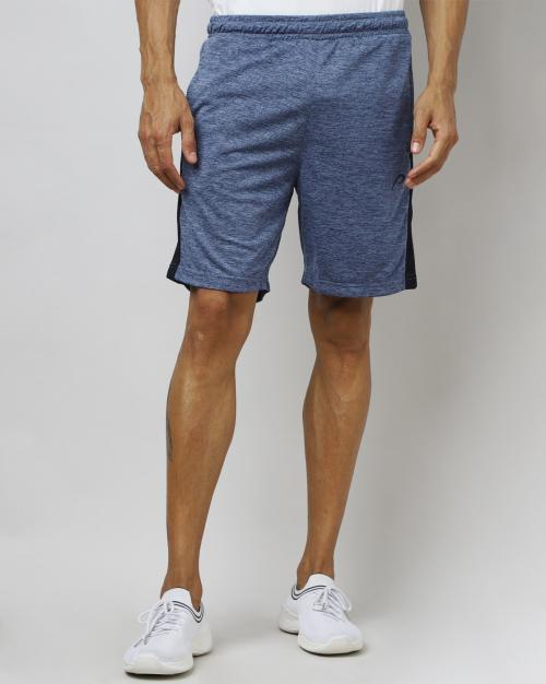 Flat-Front Shorts with Placement Logo