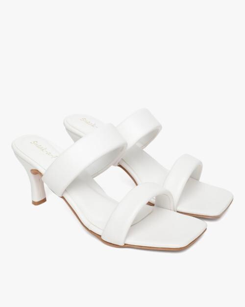 Dual-Strap Square-Toe Stilettos