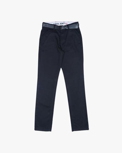 Flat-Front Trousers with Belt