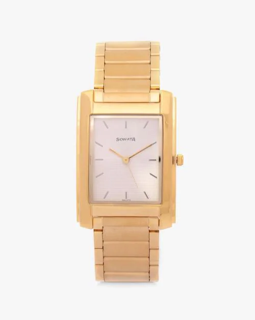 Men NP7953YM08W Analogue Watch with Contrast Dial