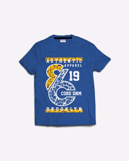 Numeric Print Round-Neck T-shirt