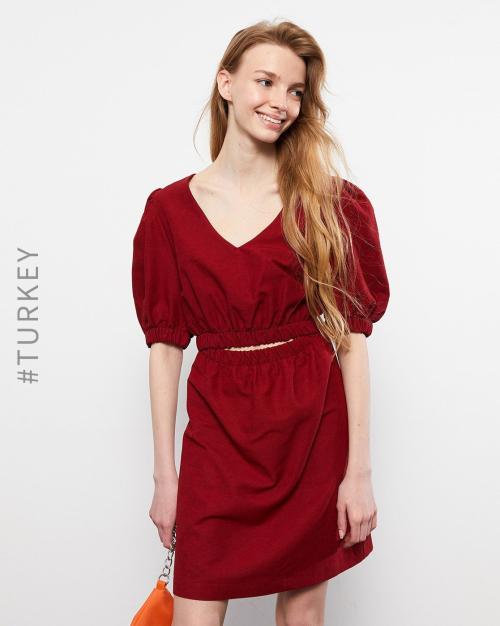 V-neck Shift Dress with Cutouts