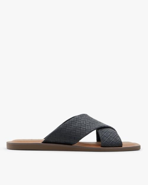 quilted slip on sandals