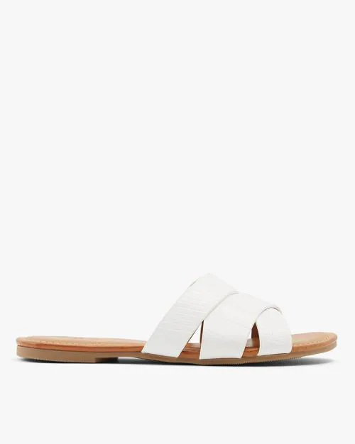 Criss-Cross Slip-on Sandals