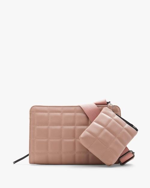 Quilted Shoulder Bag with Pouch