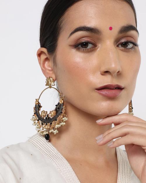 Drop Earrings With Push-Back Closure - TR-KM-378