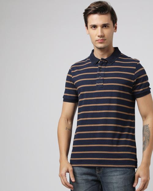 Slim Fit Striped Polo T-Shirt
