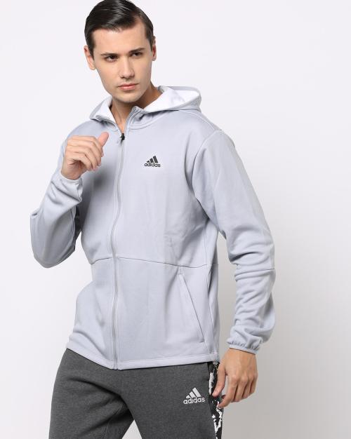 Zip-Front Hoodie with Insert Pocket