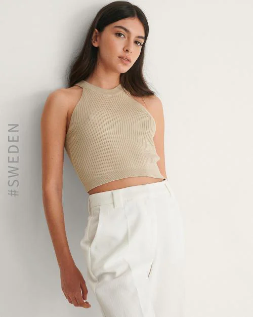 Ribbed Fitted Crop Top