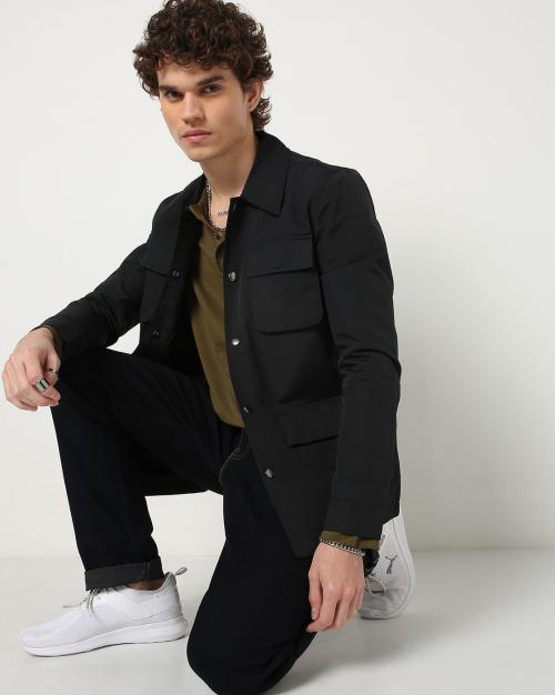 Slim Fit Cotton Trucker Jacket