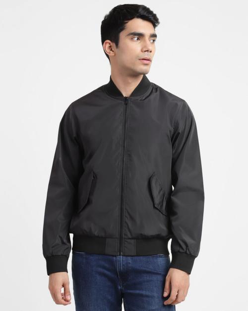 Slim Fit Zip-Front Biker Jacket