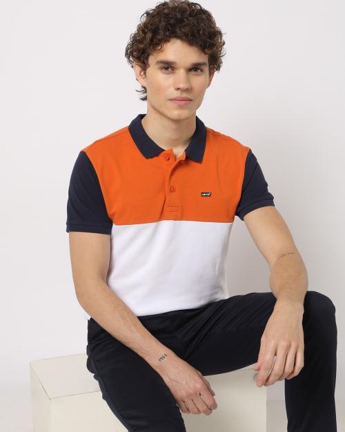 Regular Fit Colourblcok Cotton Polo T-Shirt