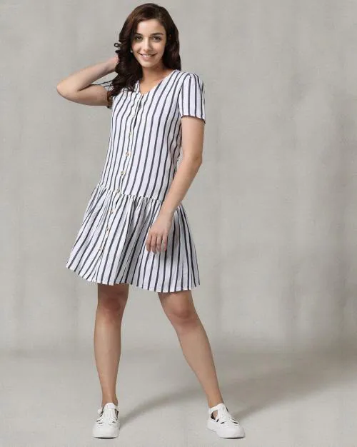 Striped Skater Dress