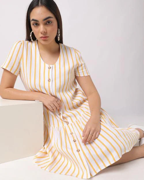 Striped Skater Dress