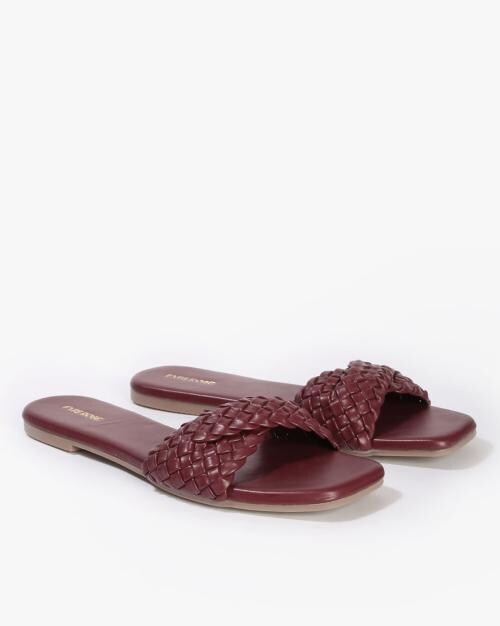 Buy BasketWeave Strap SlipOn Sandals Online at Best Prices in India