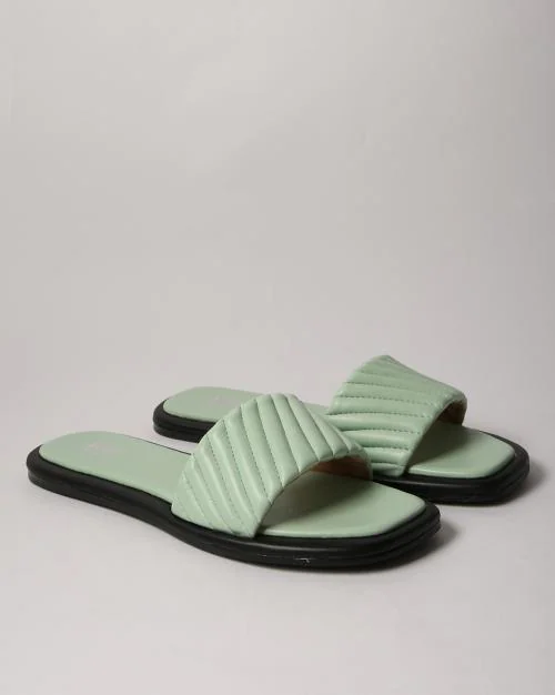 Quilted Open-Toe Sandals