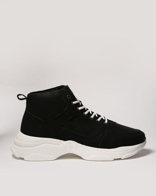 Men Mid-Top Lace-Up Sneakers