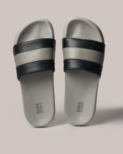 Striped Slip-On Slides