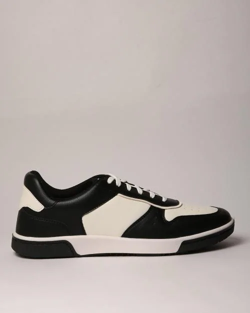 Men Round-Toe Lace-Up Sneakers
