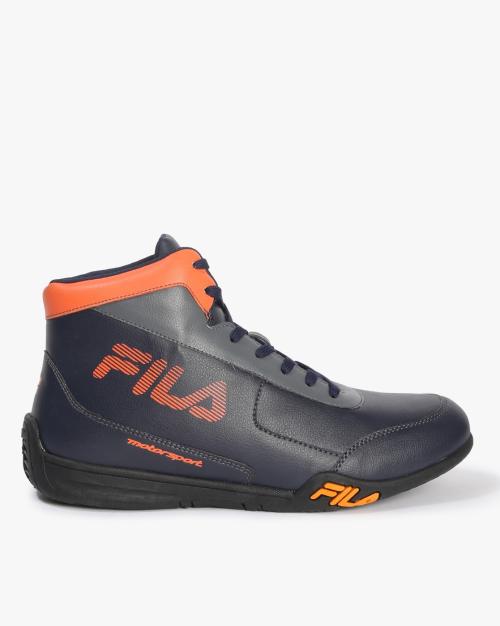 Baki Mid-Top Logo Print Lace-Up Casual Shoes