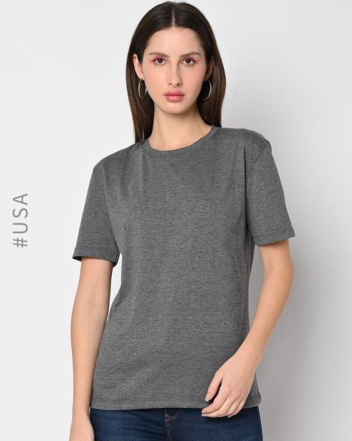 Heathered Crew-Neck T-Shirt