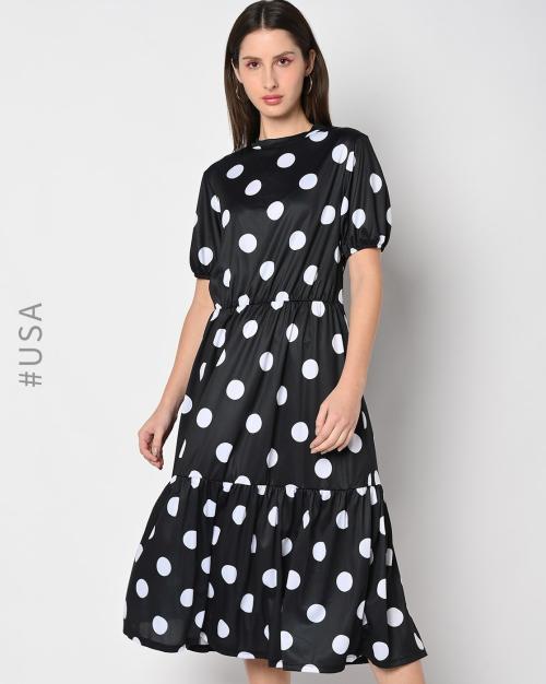 Polka-Dot A-Line Dress