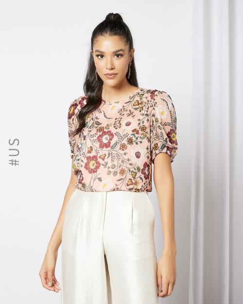 Floral Print RoundNeck Top JioMart