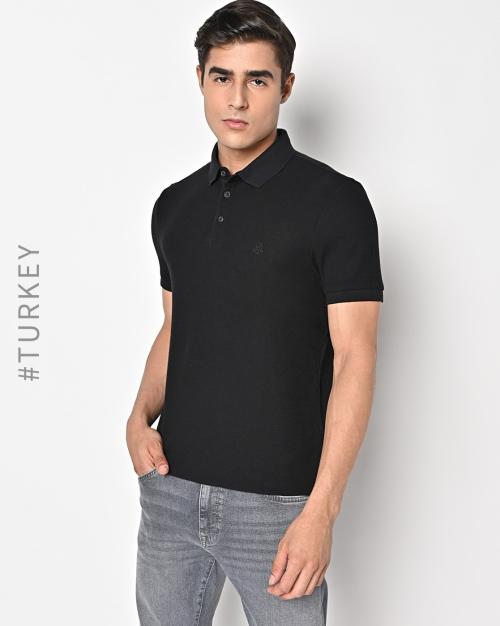 Slim Fit Polo T-Shirt with Logo Embroidery