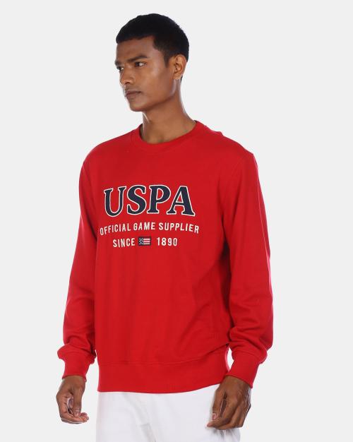 Typographic Print Crew-Neck Sweatshirt