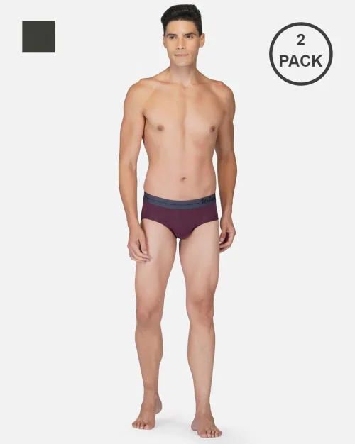 Pack of 2 Micro Modal Briefs with Soft Elasticated Waistband