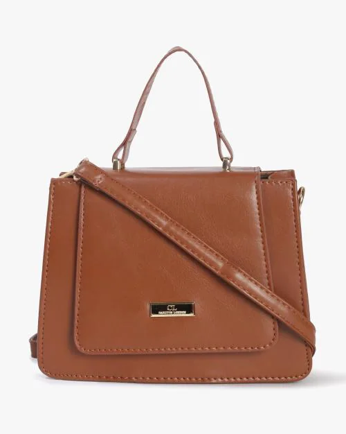 Fold-Over Shoulder Bag with Detachable Strap