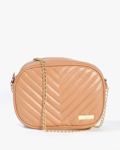 Quilted Sling Bag with Metallic Strap - JioMart
