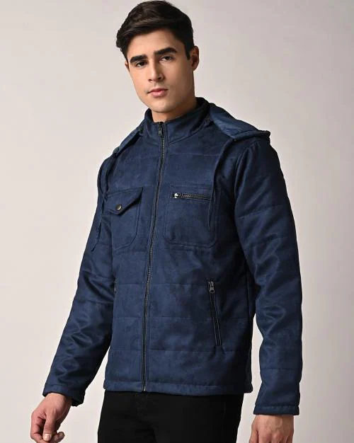 Hooded Jacket with Zip Pockets
