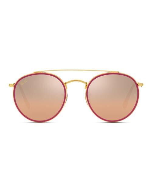 Men Gradient Round Sunglasses-0RB3647N