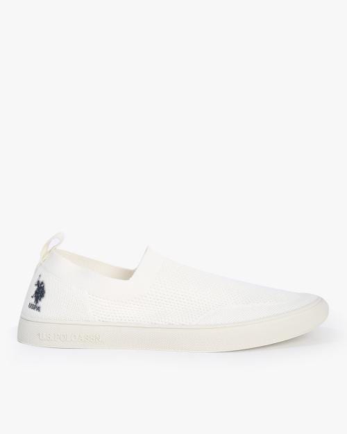 Men Logo Print Slip-On Sneakers