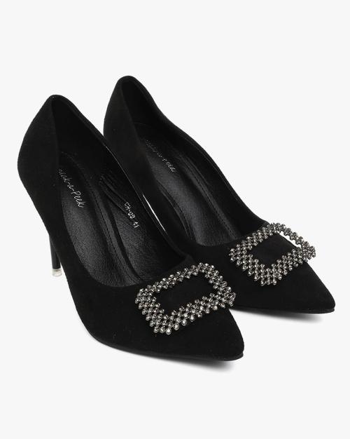 Embellished Pointed-Toe Stilettos