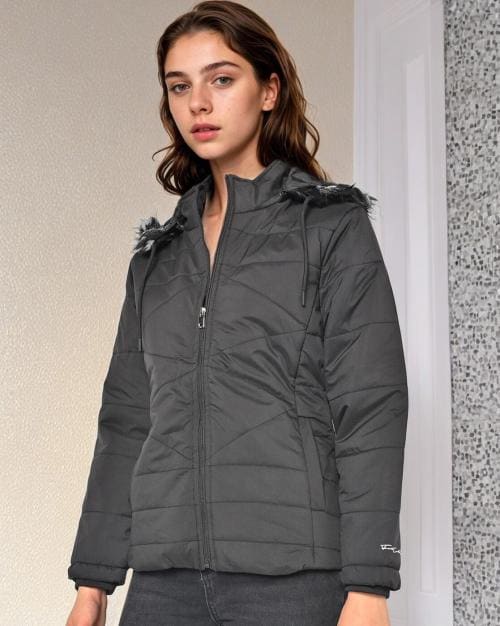 Zip-Front Jacket with Detachable Hood