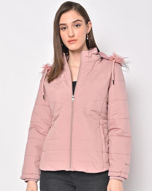 Zip-Front Jacket with Detachable Hood