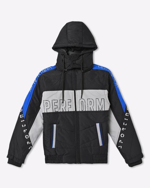 Colourblock Puffer Hooded Jacket