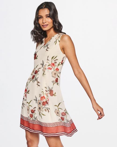 Floral Print A-line Dress
