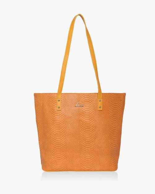 Women Croc-Embossed Tote Bag