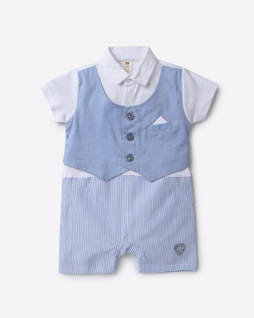 Striped Twofer Romper