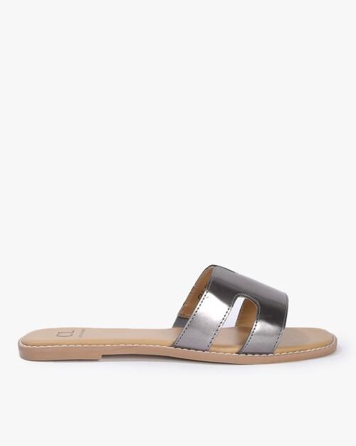 padded slip on sandals
