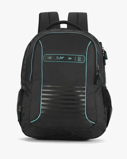 Logo Print Laptop Bag with Adjustable Straps