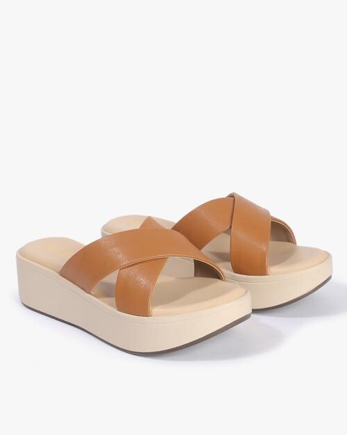 Buy Criss-Cross Strap Open-Toe Wedges Online at Best Prices in India ...