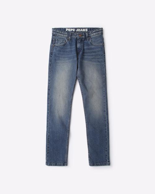 Grayson Cashed Mid-Wash Slim Fit Jeans