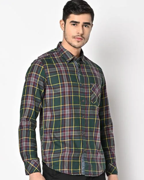 Baldo Checked Shirt with Patch Pocket