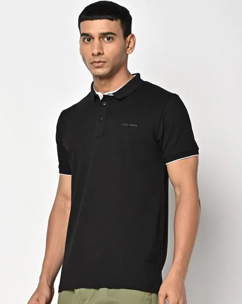 Buy Anton Logo Embroidered Polo T-shirt Online at Best Prices in India ...