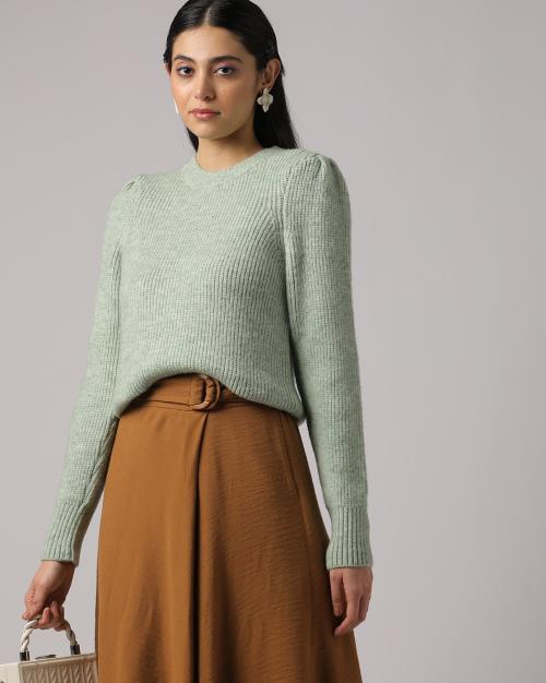 Striped Round-Neck Pullover